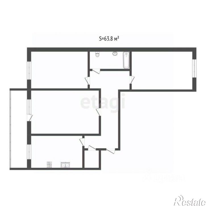3-комн квартира ул Салтыкова-Щедрина, 59 1,  д. 59 1,  к. 1