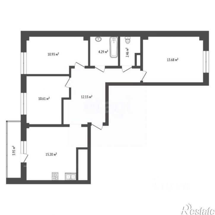 3-комн квартира улица Константина Посьета, 4 к1,  д. 4 к1