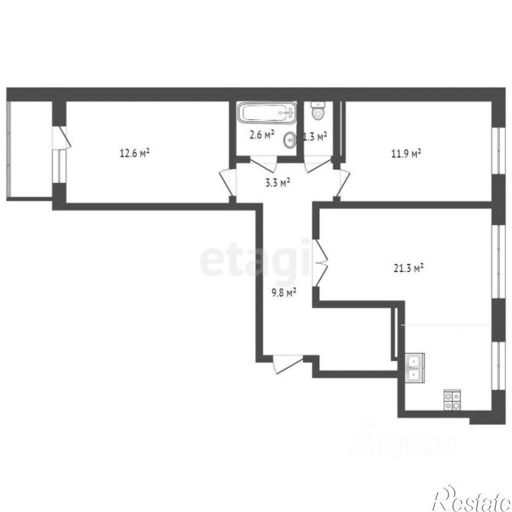 2-комн квартира ул Западносибирская, 28,  д. 28