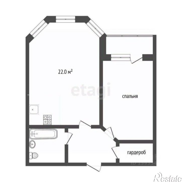 1-комн квартира ул Циолковского, 7 2,  д. 7 2,  к. 2