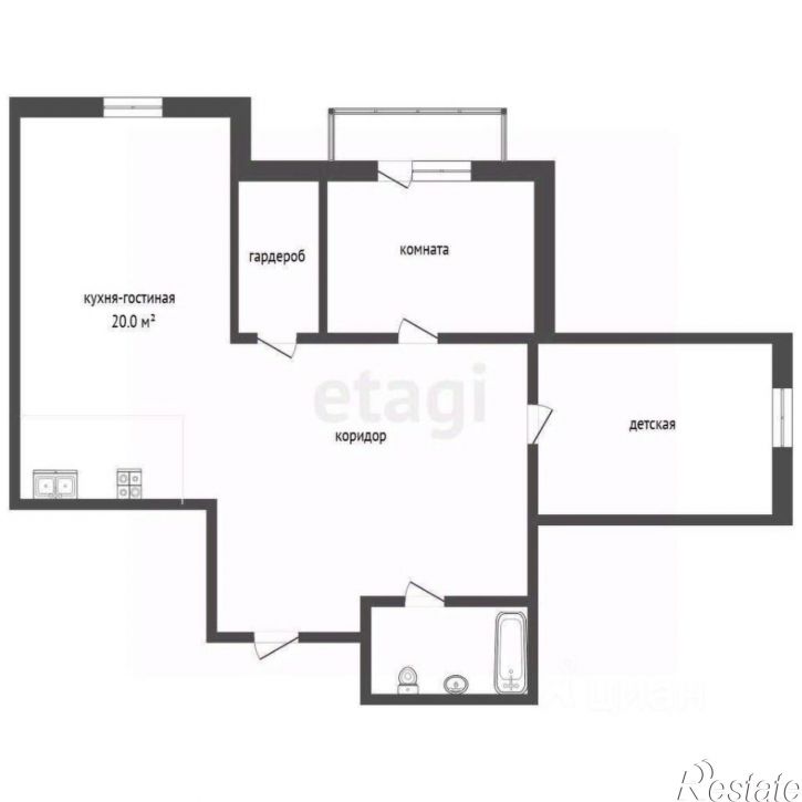 2-комн квартира ул Самарцева, 3,  д. 3