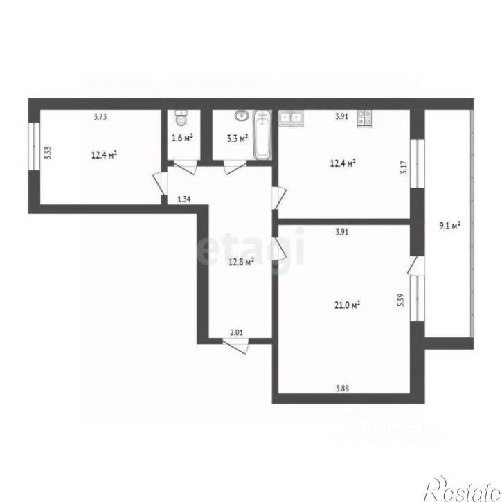 2-комн квартира Широтная улица, 126 к3,  д. 126 к3