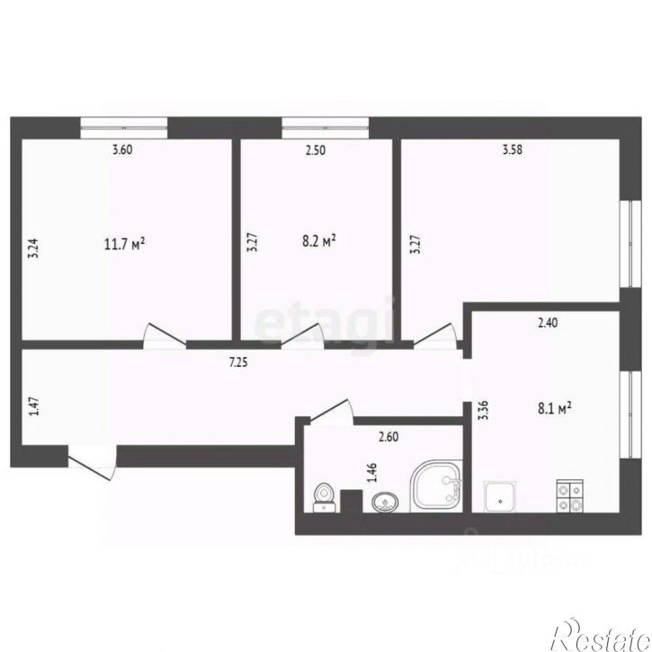3-комн квартира Московский тракт, 37,  д. 37