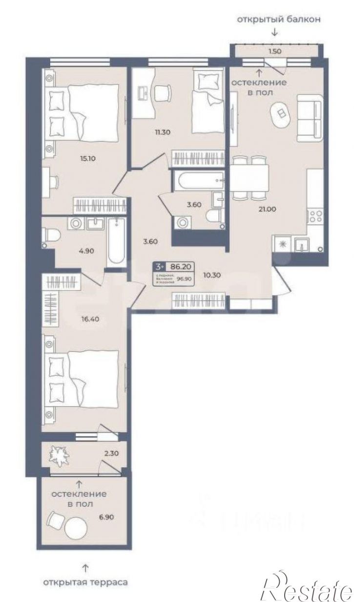 3-комн квартира ул Энергетиков, 42 5,  д. 42 5,  к. 5
