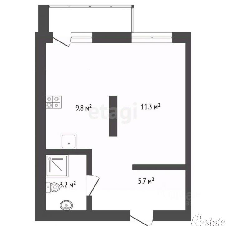1-комн квартира ул Голышева, 2,  д. 2