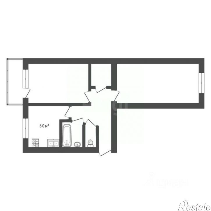 2-комн квартира ул Белинского, 30,  д. 30