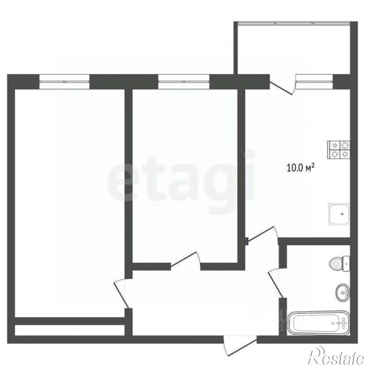2-комн квартира ул Бакинских Комиссаров, 3,  д. 3