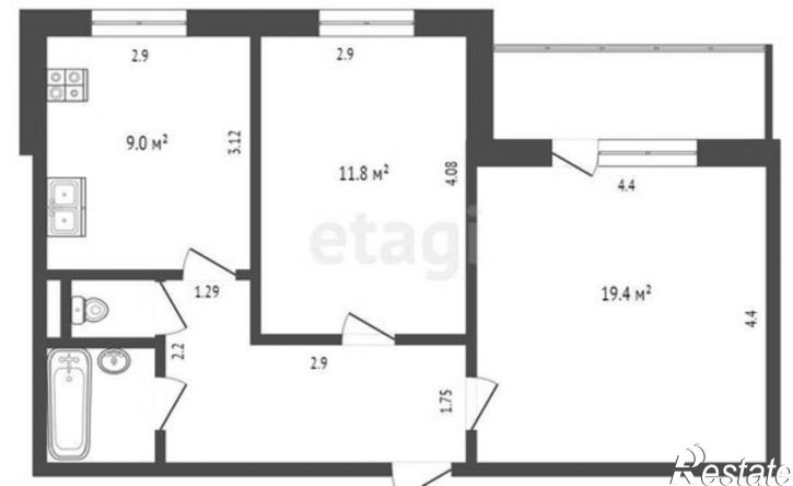 2-комн квартира ул Щербакова, 96а,  д. 96а