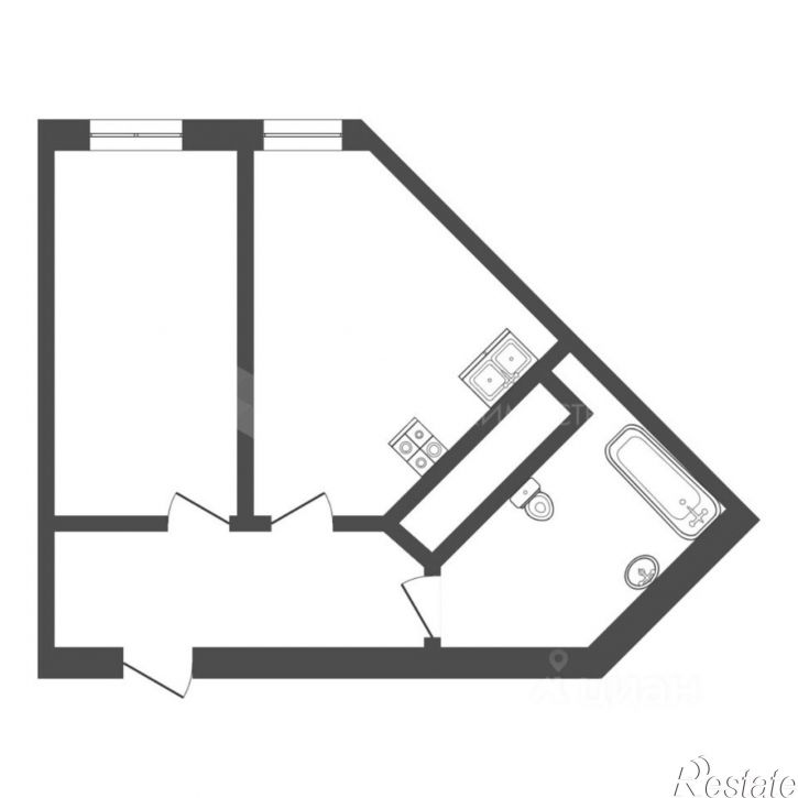1-комн квартира ул Новгородская, 1,  д. 1