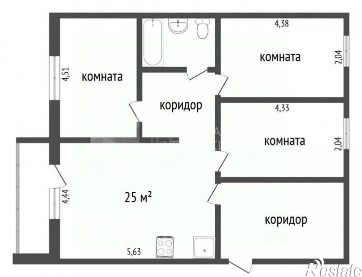 3-комн квартира Солнечный пр-д, 26,  д. 26