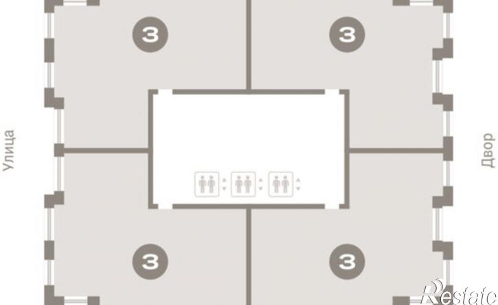 3-комн квартира Краснооктябрьская улица, 4к1