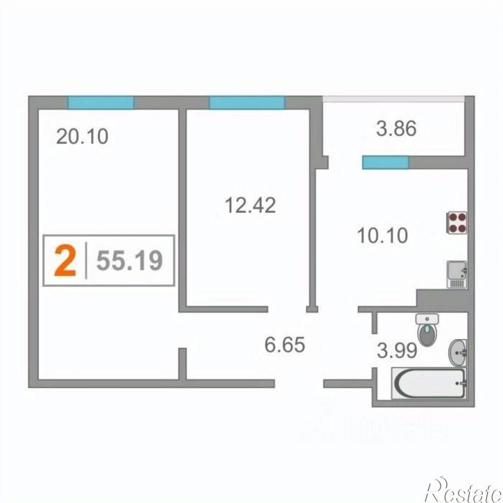 2-комн квартира ул Ставропольская, 97 4,  д. 97 4,  к. 4
