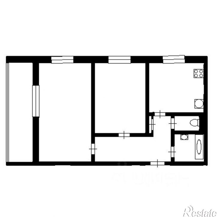 2-комн квартира улица Энергостроителей, 6,  д. 6