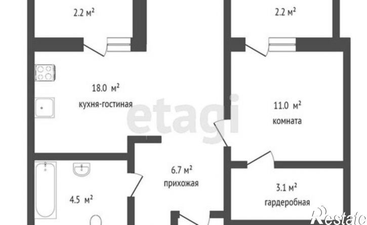 1-комн квартира ул Вьюжная, 15,  д. 15