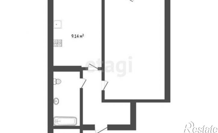 1-комн квартира Беловежская улица, 19 к3,  д. 19 к3