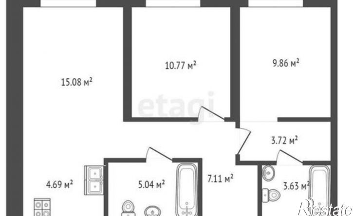 2-комн квартира в новом доме ул Тарманская, 34,  д. 34