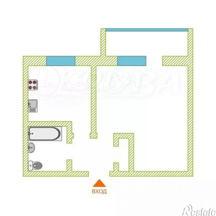 1-комн квартира улица Мира, 65А,  д. 65А
