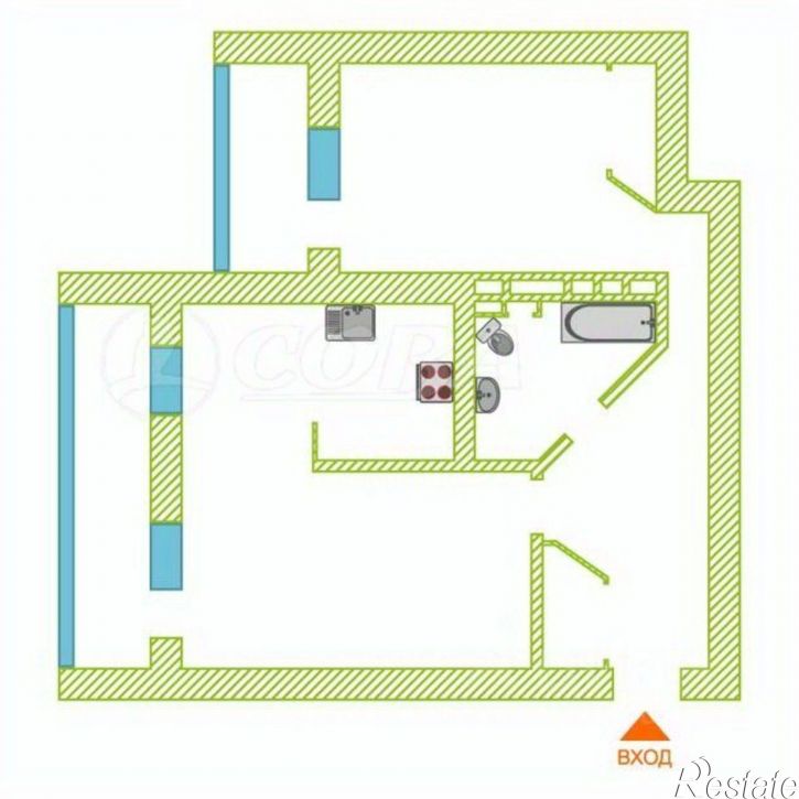 2-комн квартира Малозагородная улица, 19,  д. 19