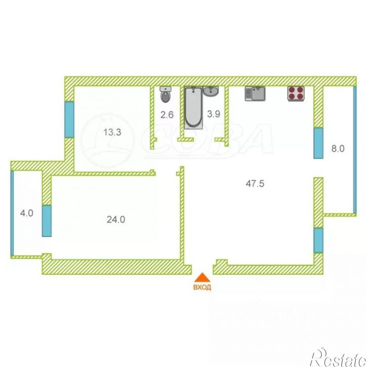 3-комн квартира бульвар Бориса Щербины, 13,  д. 13