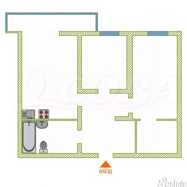 2-комн квартира улица Салтыкова-Щедрина, 58 к3,  д. 58 к3