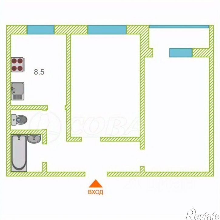 2-комн квартира улица Мебельщиков, 3,  д. 3