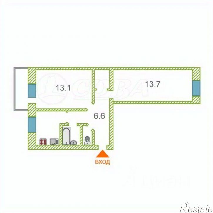 2-комн квартира ул Игримская, 13,  д. 13