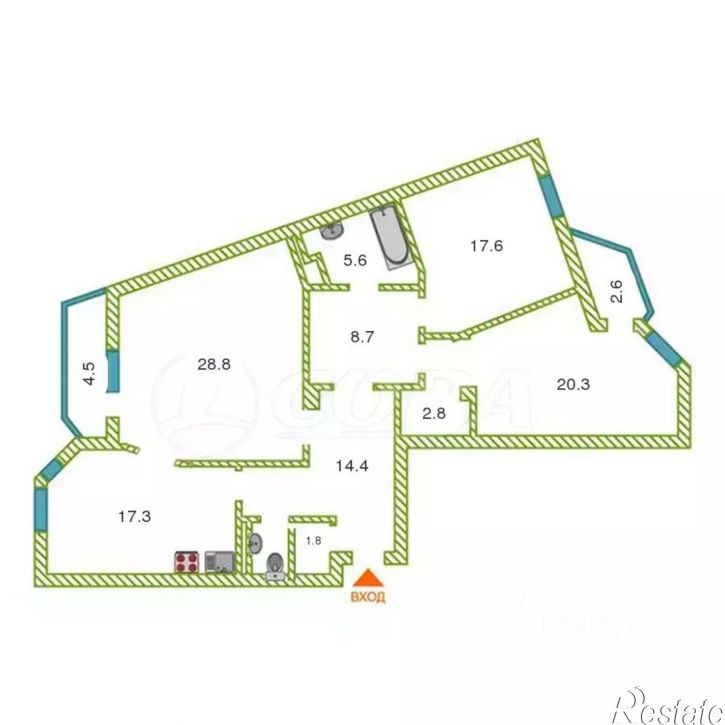 3-комн квартира Заречный пр-д, 33,  д. 33