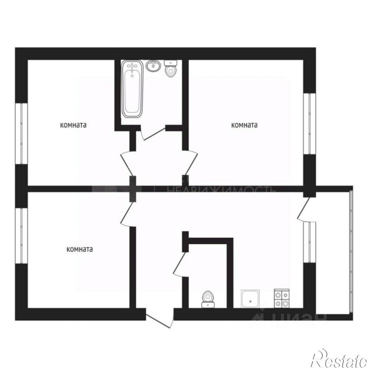 3-комн квартира улица Газовиков, 61,  д. 61