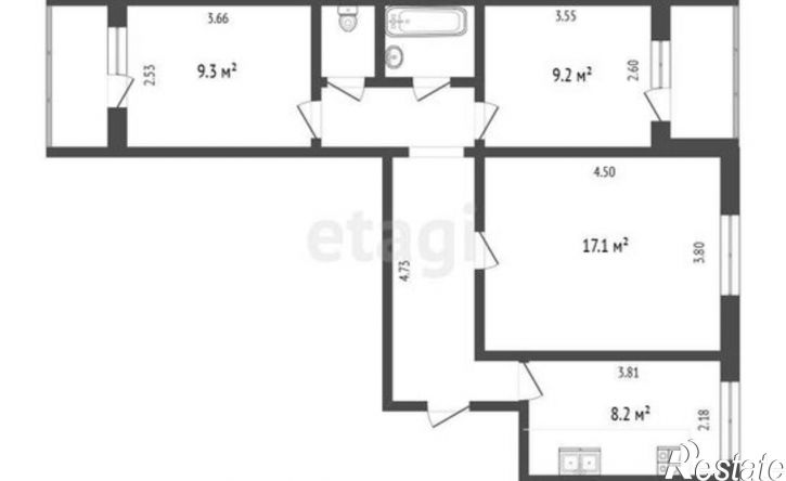 3-комн квартира ул Мельничная, 5,  д. 5