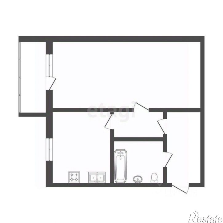 1-комн квартира ул Волгоградская, 105,  д. 105