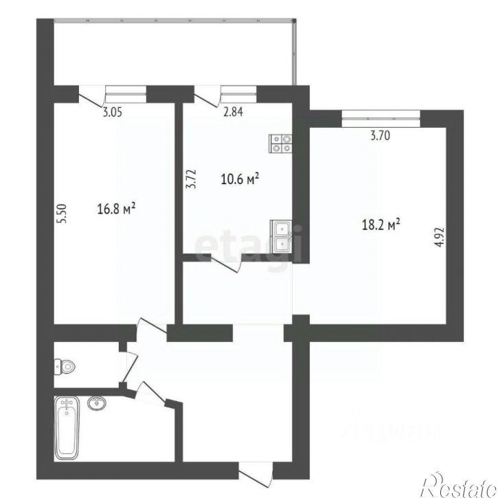 2-комн квартира ул Харьковская, 57 2,  д. 57 2,  к. 2