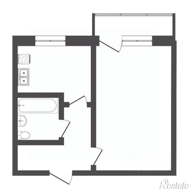 1-комн квартира ул Текстильная, 21,  д. 21