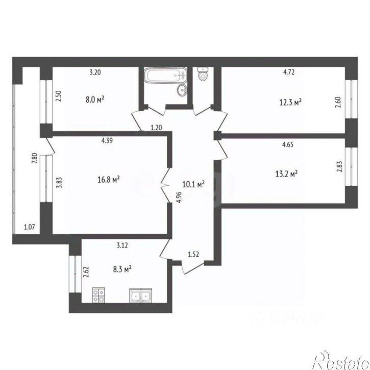 4-комн квартира ул Ставропольская, 4,  д. 4