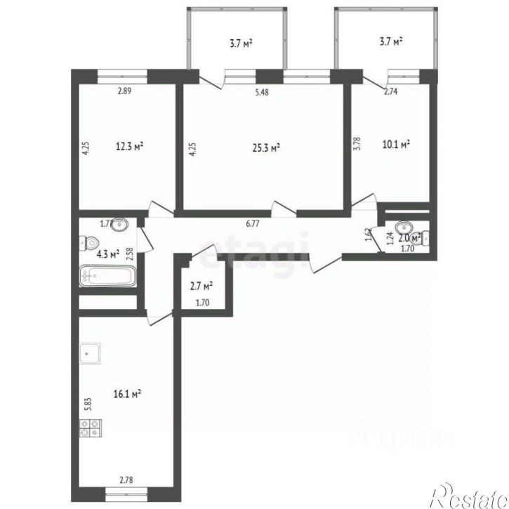 3-комн квартира ул Пермякова, 83 2,  д. 83 2,  к. 2