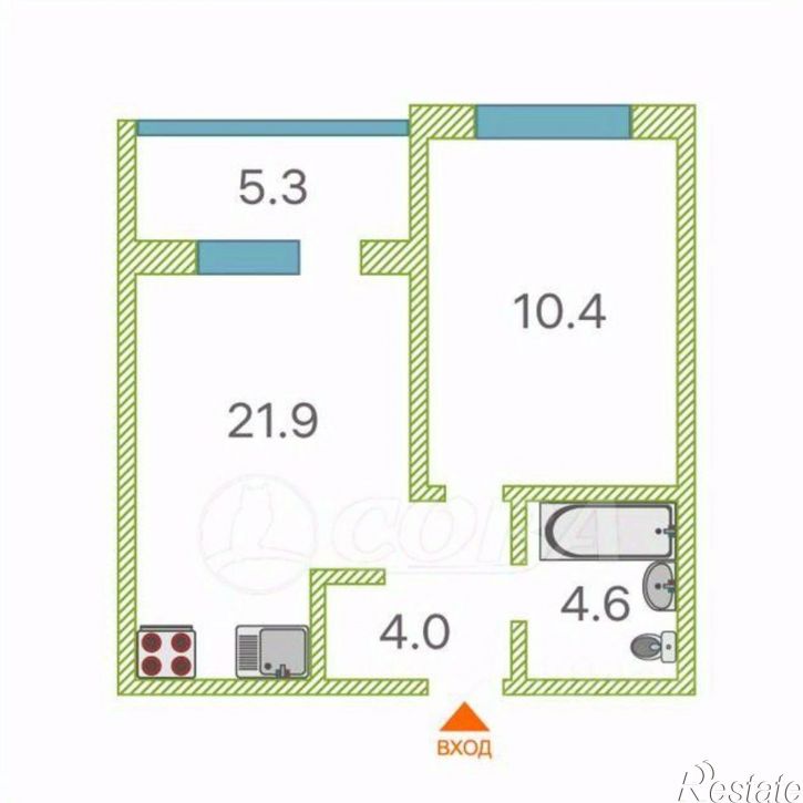 1-комн квартира ул Михаила Сперанского, 43 10,  д. 43 10,  к. 10
