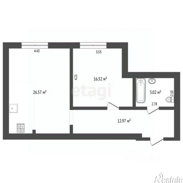 1-комн квартира Широтная улица, 112 к2,  д. 112 к2