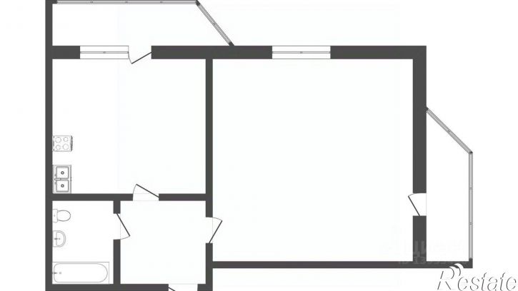 1-комн квартира улица Чернышевского, 2Б к4,  д. 2Б к4