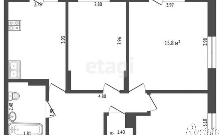 3-комн квартира проезд Воронинские Горки, 99Б,  д. 99Б