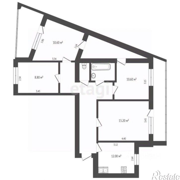 4-комн квартира Депутатская улица, 129,  д. 129