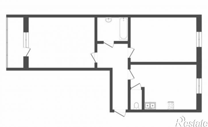 2-комн квартира ул Севастопольская, 2,  д. 2