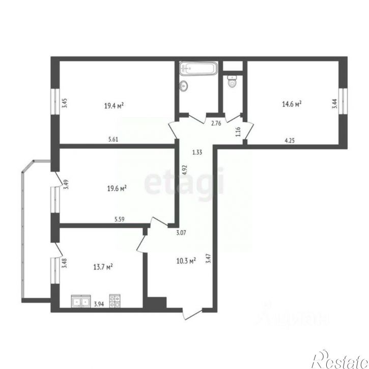 3-комн квартира ул Ставропольская, 1/2,  д. 1/2