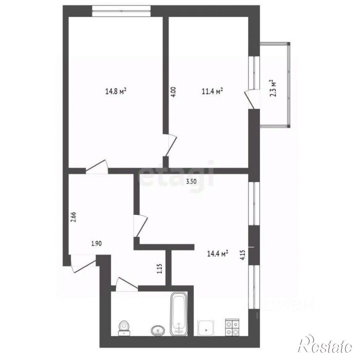 2-комн квартира улица Ивана Крылова, 9,  д. 9
