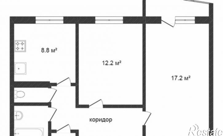 2-комн квартира улица Немцова, 41,  д. 41
