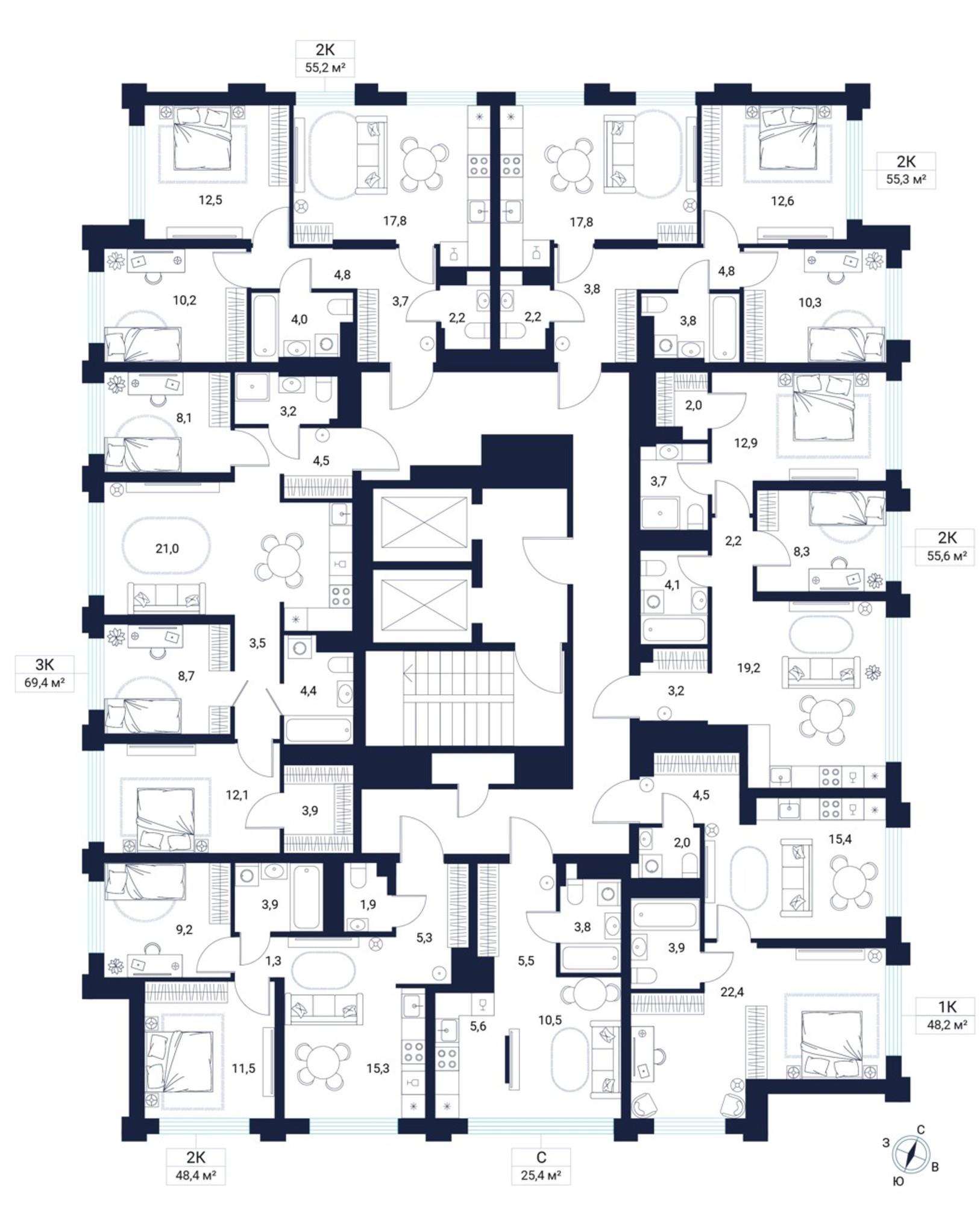 Купить квартиру за 10 597 400 рублей на Тюмень, Калининский округ, жилой район Комарово Парк, дом 1791