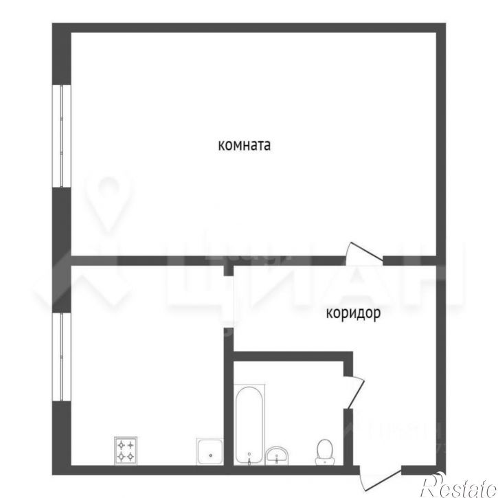 1-комн квартира ул Мельникайте, 64,  д. 64