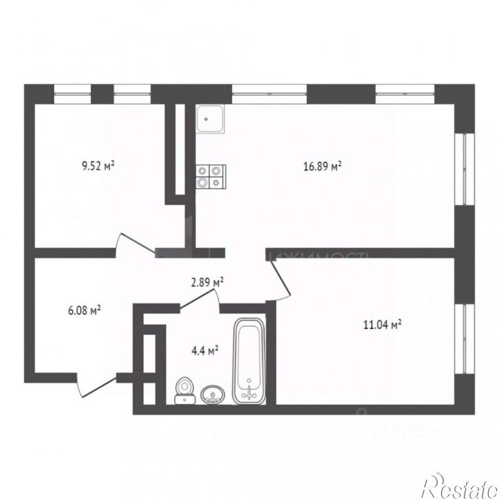 2-комн квартира улица Эрвье, 38,  д. 38