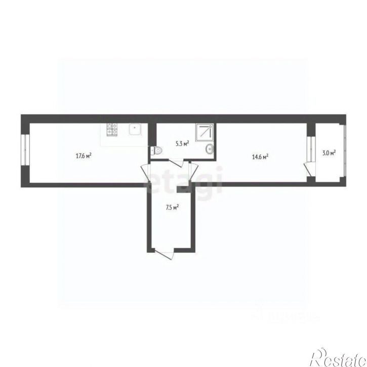 1-комн квартира улица Федюнинского, 30 к6,  д. 30 к6