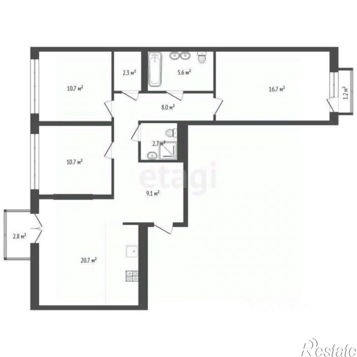 3-комн квартира улица Газовиков, 38,  д. 38