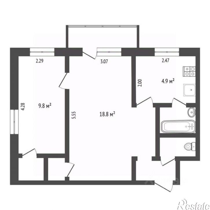 2-комн квартира ул Республики, 171,  д. 171