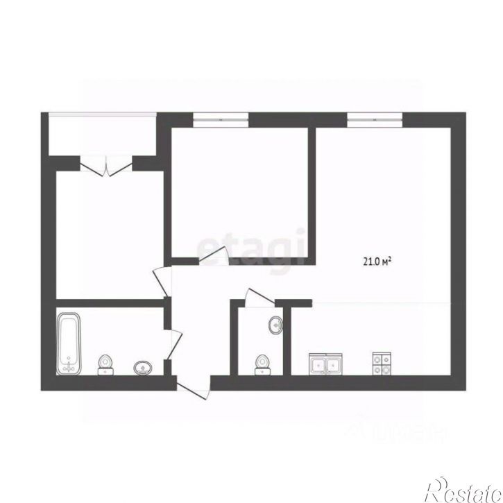 2-комн квартира ул Геннадия Куцева, 3,  д. 3